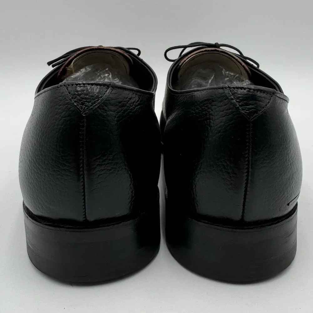 Vintage Guardsman Black Leather Derby Dress Shoes Mens 9.5 Classic Career Formal